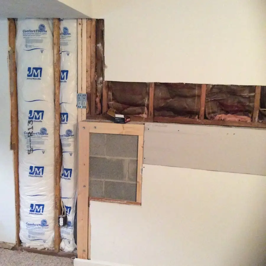 Wall insulation replacement during Contents Cleaning & Restoration in Aventura